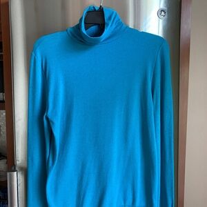 Cosabella Turquoise Blue Long Sleeve Turtleneck Top - SO SOFT -